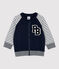 Cappotto Teddy in molleton bebè. blu SMOKING/bianco MARSHMALLOW